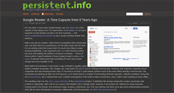 Desktop Screenshot of blog.persistent.info